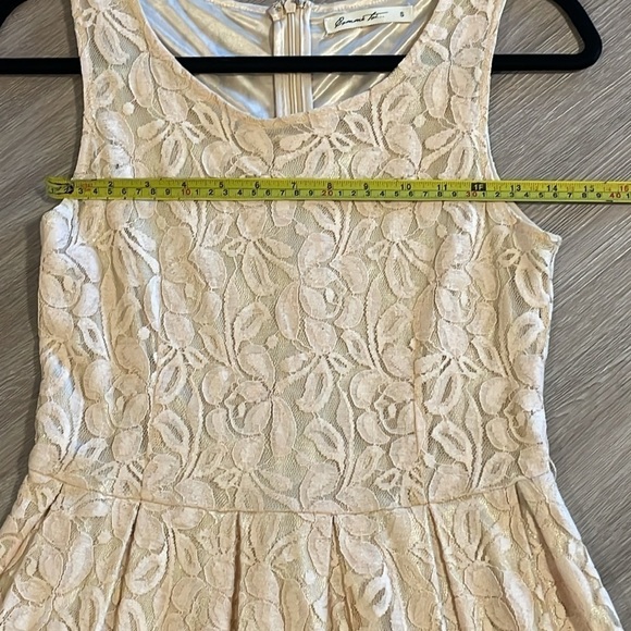 Anthropologie Comme Toi Women’s Dress Small Pink Ditsy Floral Lace Girlhoodcore - Picture 9 of 14